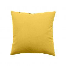 Coussin déhoussable uni en coton - Jaune - Polyester - Home Maison
