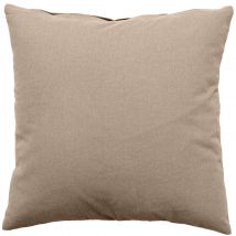 Coussin déhoussable uni en coton - Naturel - Polyester - Home Maison