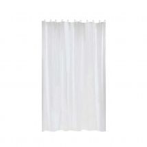 Rideau de douche uni et lumineux - Blanc - Plastique - Home Maison