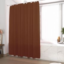 Rideau uni et lesté - Marron chocolat - Polyester - Home Maison