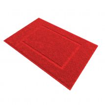 Tapis de douche uni et moelleux - Rouge - Coton - Home Maison