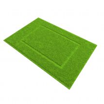 Tapis de douche uni et moelleux - Vert - Coton - Home Maison