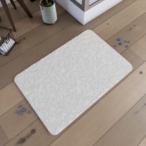 Tapis à bouclette colorées - Blanc - Microfibre - Home Maison