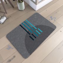 Tapis de bain antidérapant - Gris - Coton - Home Maison