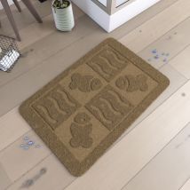 Tapis de bain à relief - Beige - Polyester - Home Maison