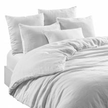 Housse de couette Harmony en 100% lin lavé - Blanc - Lin - Home Maison