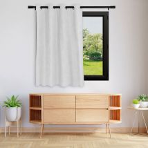 Rideau anti-froid doublé polaire - Blanc - Polyester/Occultant - Home Maison