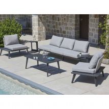 Salon de détente au design moderne - Gris anthracite - Aluminium - Home Maison