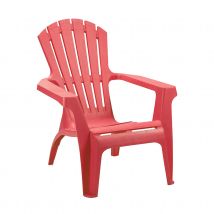 Lot de 2 fauteuils empilables - Rouge - Polypropylène - Home Maison