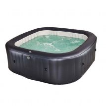 Spa 6 places à jets d'eau et d'air - Gris - Plastique - Home Maison