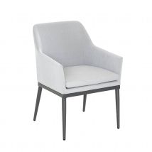 Lot de 2 fauteuils au design chic - Gris - Aluminium - Home Maison