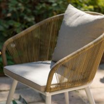 Duo de fauteuils en résine et cordes - Naturel - 60x63x76 cm - Résine/Bois - Home Maison