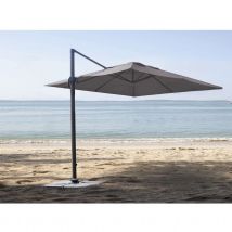 Parasol déporté carré - Marron - Polyester/Toile - Home Maison
