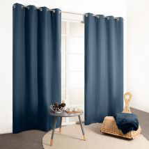 Rideau tamisant et thermique - Bleu Marine - Polyester - Home Maison