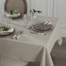 Nappe rectangulaire imprimée Arya - Ficelle - Coton - Home Maison