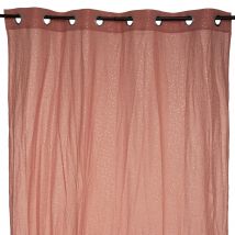 Rideau Voilage gaze de coton motifs brillants - Terracotta - 140x250 cm - Coton/Gaze de coton - Home Maison