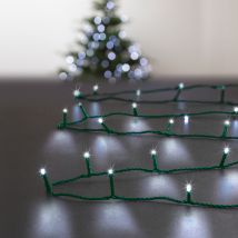 Guirlande de Noël inter/ext à leds - Blanc - Polyester - Home Maison