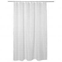 Rideau de douche nid d'abeille - Blanc - Polyester - Home Maison