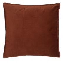 Coussin déhoussable en velours - Terracotta - Polyester/Velours - Home Maison