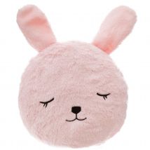 Coussin rond lapinou - Rose Clair - Ø28 cm - Polyester - Home Maison