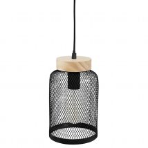 Suspension en métal et bois - Noir - Métal/Bois - Home Maison