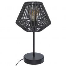 Lampe à poser corde - Noir - Métal - Home Maison