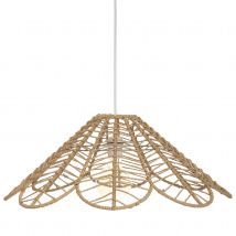 Suspension fleur en corde - Naturel - Papier - Home Maison