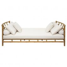 Banquette en rotin à l'esprit colonial - Marron Clair - Rotin - Home Maison