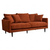 Canapé en velours déperlant - Cuivre - 194x96x85 cm - Velours - Home Maison