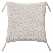 Coussin imprimé en lin - Beige - Polyester/Lin - Home Maison