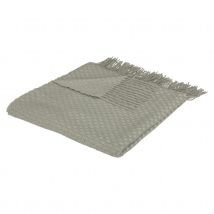 Plaid frangé au style rétro - Céladon - Polyester - Home Maison