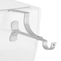 2 Supports de tringle sans perçage pour coffre de volet roulant - Blanc - Métal - Home Maison