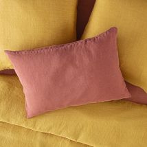 Taie d'oreiller en 100% lin - Terracotta - Lin - Home Maison