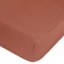 Drap housse en 100% lin - Terracotta - Lin - Home Maison
