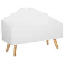Coffre à jouets nuage - Blanc - Bois - Home Maison