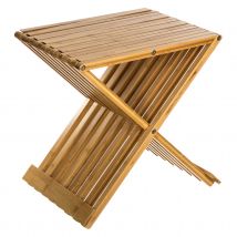 Tabouret pliant en bambou - Beige - Bambou - Home Maison