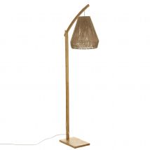 Lampadaire bohème bambou et corde - Beige - Bambou - Home Maison