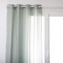 Voilage léger à fines rayures - Céladon - Polyester - Home Maison