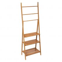 Etagère et porte serviette - Beige - Bambou - Home Maison