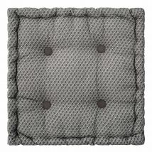 Coussin de sol au style géométrique - Gris clair - Coton - Home Maison
