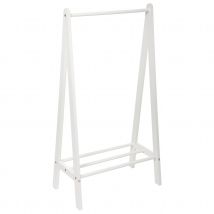 Portant pour enfant - Blanc - L. 58xP. 30xH. 115 cm - Bois - Home Maison