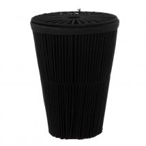 Panier à linge - Effet corde - Noir - Polypropylène/Coton - Home Maison