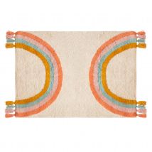 Tapis enfant arc en ciel - Multicolore - Coton - Home Maison