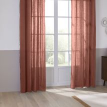 Rideau tamisant en 100% lin - Brique - Lin - Home Maison