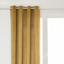 Rideau occultant en velours - Jaune Ocre - Polyester/Occultant/Velours - Home Maison