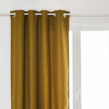 Rideau occultant - - Effet maille - Jaune Ocre - Polyester/Occultant - Home Maison