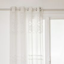 Voilage au style ethnique - Blanc - Polyester - Home Maison