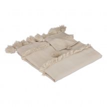 Jeté de lit au style bohème - Naturel - Polyester - Home Maison