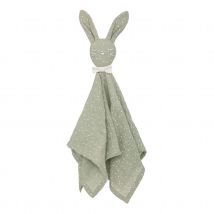 Doudou carré et brodé de petits pois - Vert - Coton - Home Maison