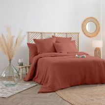 Housse de couette en 100% lin - Terracotta - Lin - Home Maison
